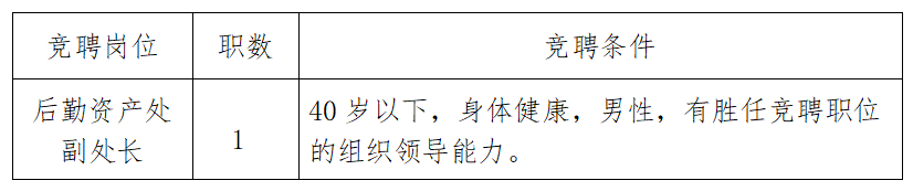 关于开展岳阳现代服务职业学院后勤资产处副处长岗位公开竞聘工作的通知